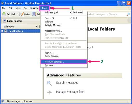 how to add an email account to mozilla thunderbird