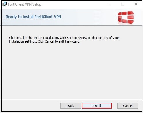 fortinet client windows 10 vpn local network disconnected